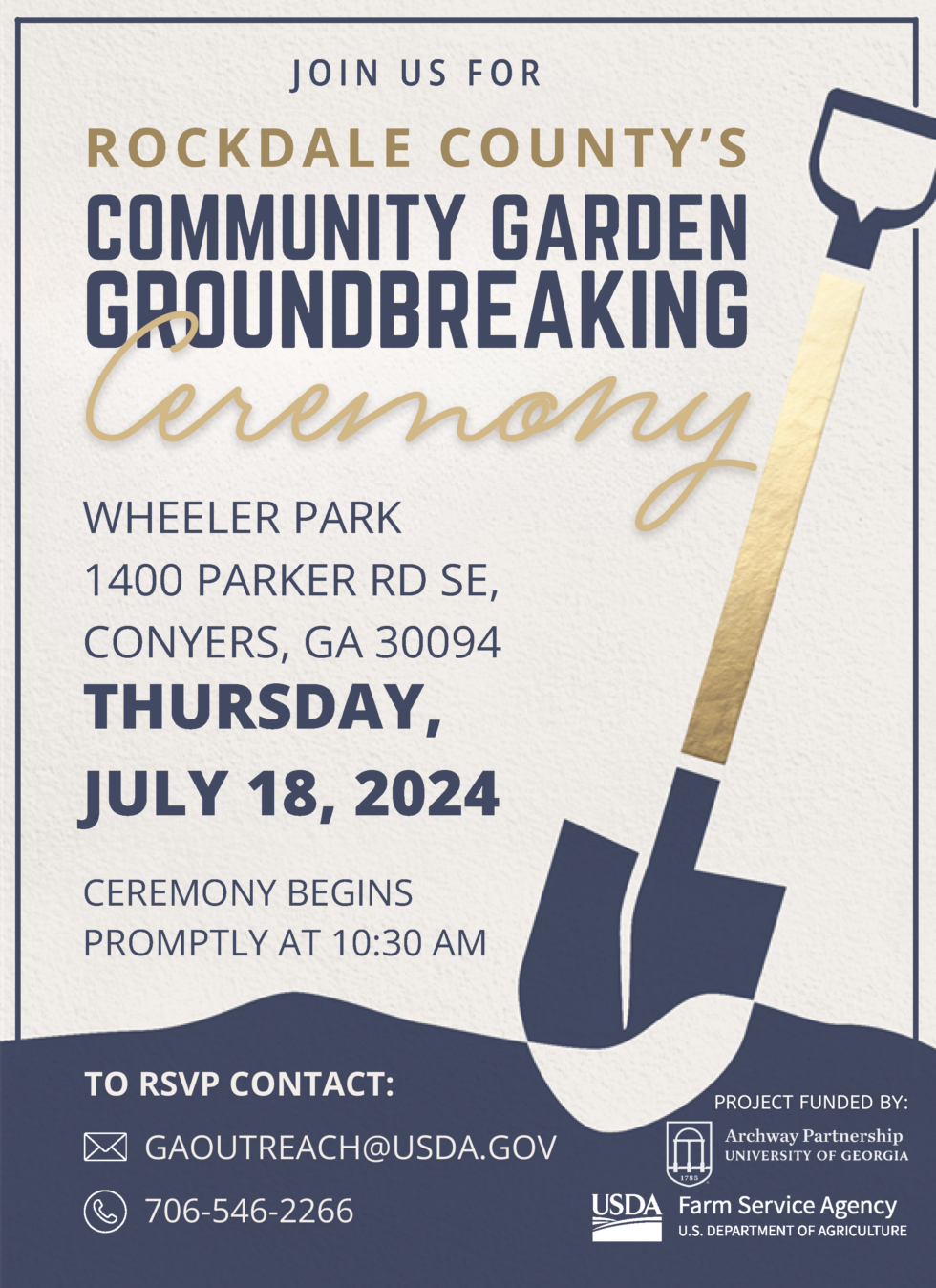 Community Garden Groundbreaking Ceremony Rockdale County
